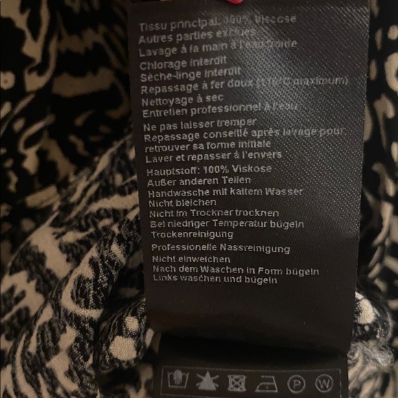 ba&sh Lio Pintucked Shirt Abstract Blouse 100% viscose half sleeves Size 2 - Picture 13 of 16